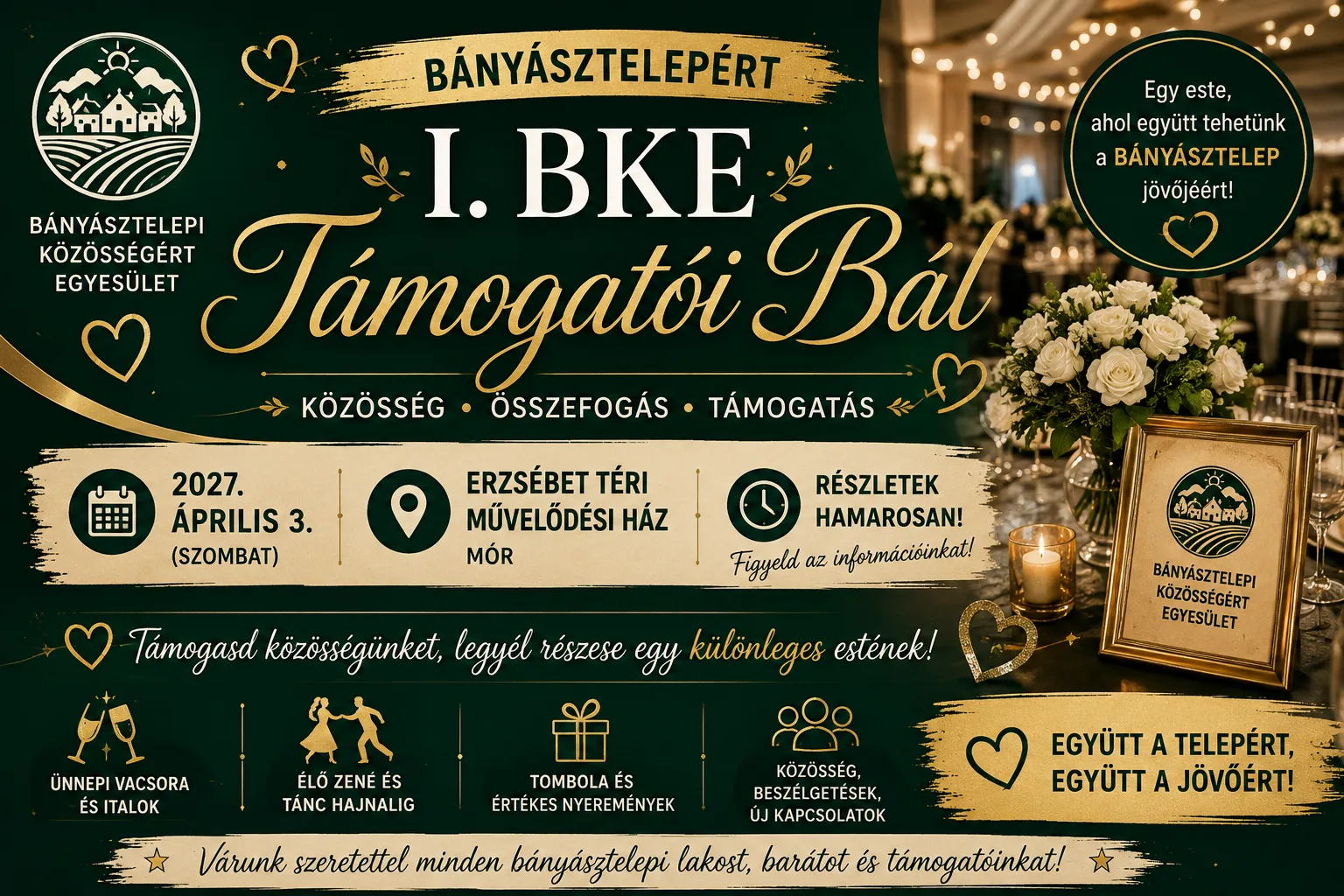 Bányásztelepért – I. BKE Támogatói Bál